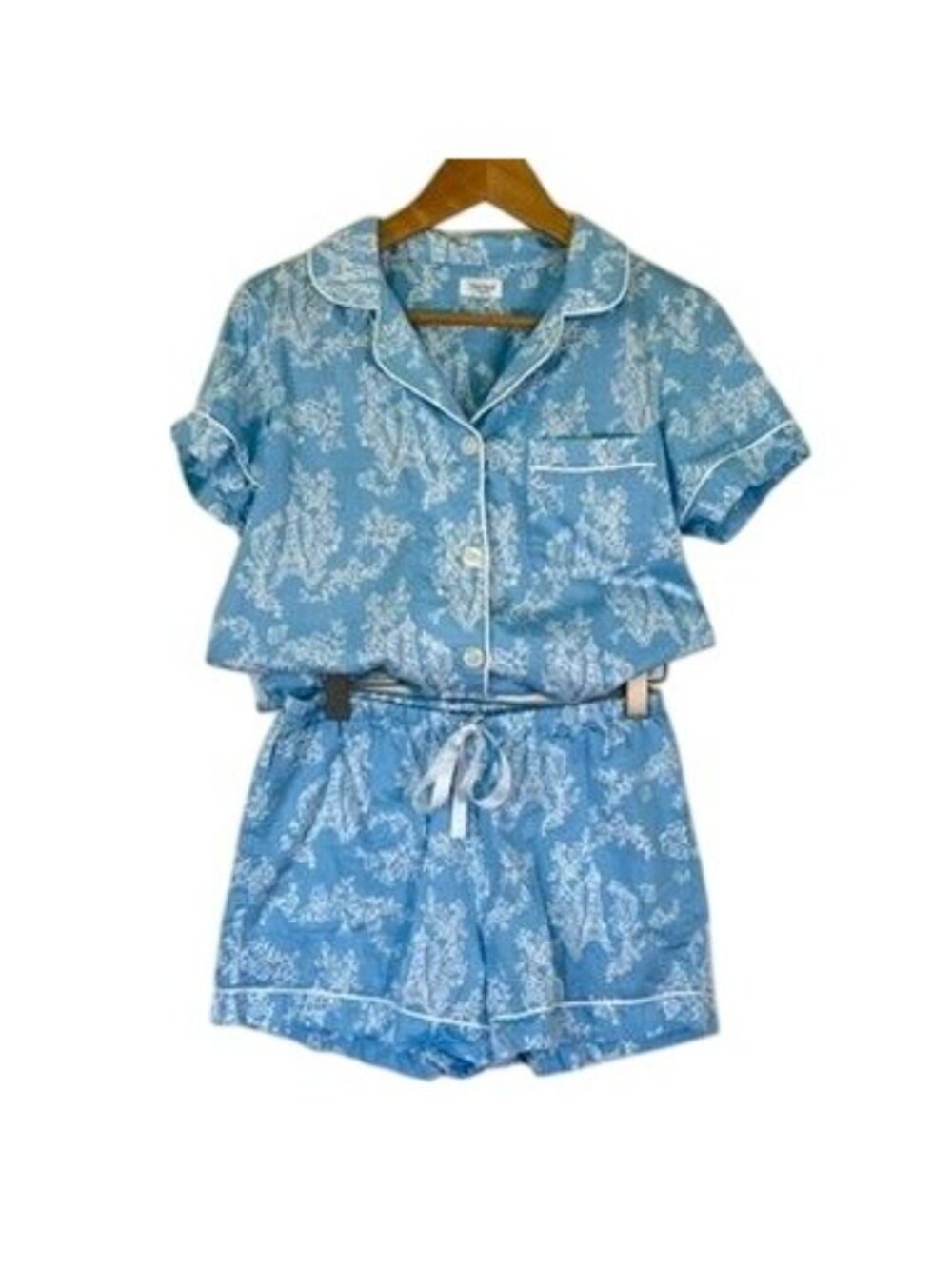 BedHead Women S Belle Eiffel Short Sleeve Classic Shorty Stretch Jersey Pj Set - Picture 2 of 16
